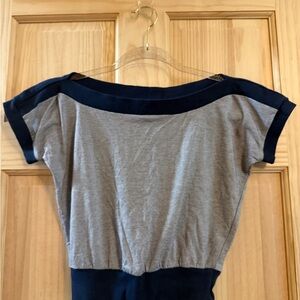 Freddies of Pinewood Striped  Navy and White Top